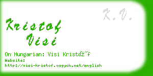 kristof visi business card